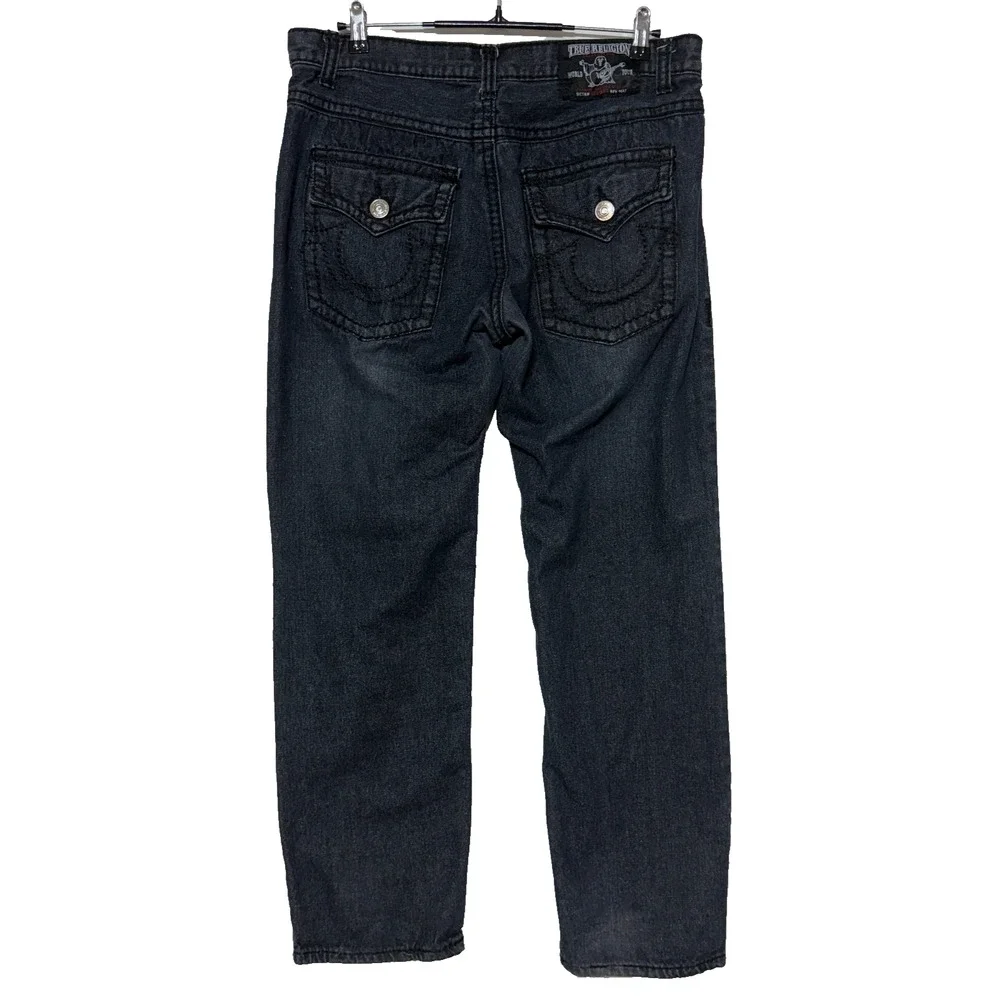 True Religion Joey Jeans Mens 36 Blue World Tour Dark‎ Wash Actual 36X32 USA